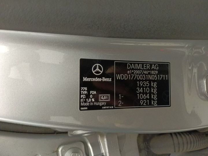 Photo 17 VIN: WDD1770031N051711 - MERCEDES-BENZ A-CLASS '18 