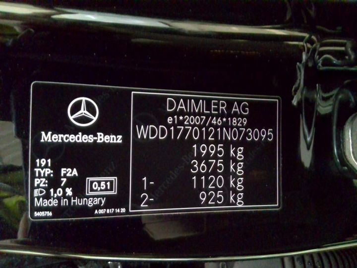 Photo 17 VIN: WDD1770121N073095 - MERCEDES-BENZ CLASSE A 