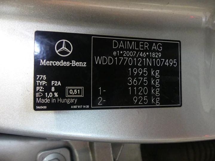 Photo 3 VIN: WDD1770121N107495 - MERCEDES-BENZ A 