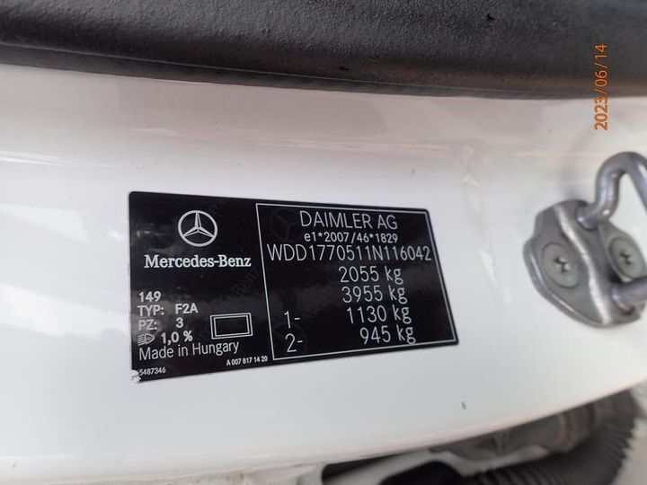 Photo 8 VIN: WDD1770511N116042 - MERCEDES-BENZ A-CLASS 