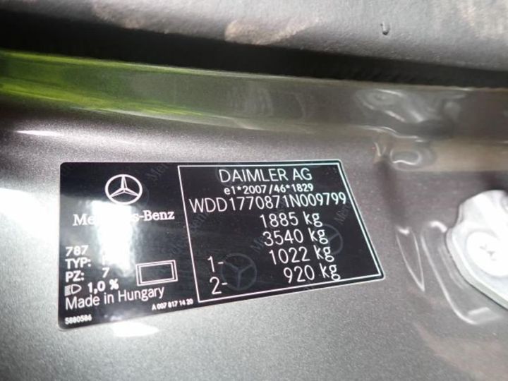 Photo 11 VIN: WDD1770871N009799 - MERCEDES-BENZ CLASSE A 