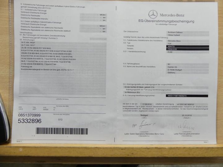 Photo 12 VIN: WDD1770871N035273 - MERCEDES-BENZ A 