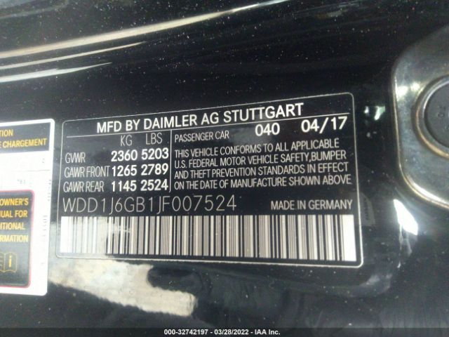 Photo 8 VIN: WDD1J6GB1JF007524 - MERCEDES-BENZ E-CLASS 