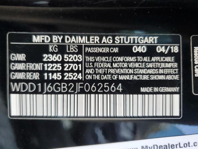 Photo 11 VIN: WDD1J6GB2JF062564 - MERCEDES-BENZ E 400 4MAT 