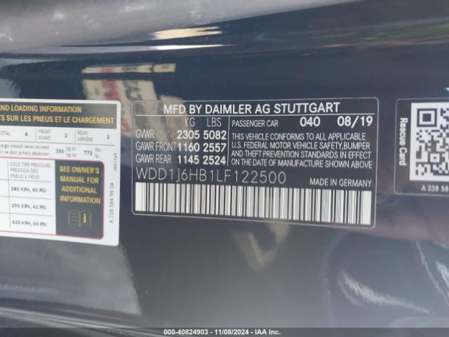 Photo 8 VIN: WDD1J6HB1LF122500 - MERCEDES-BENZ E-CLASS 