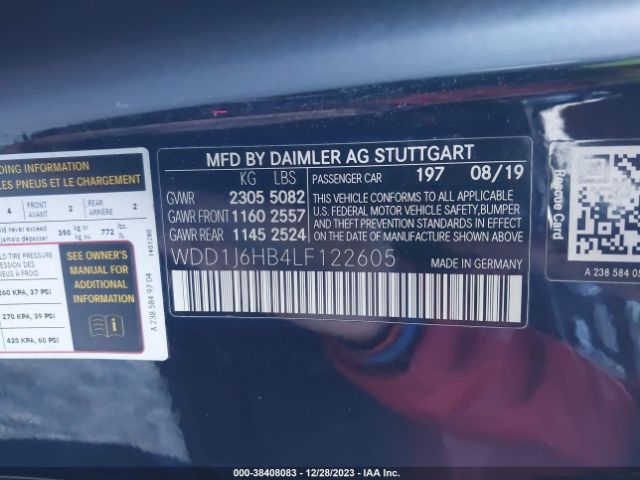 Photo 8 VIN: WDD1J6HB4LF122605 - MERCEDES-BENZ E 450 