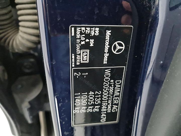 Photo 10 VIN: WDD2050001R481470 - MERCEDES-BENZ CLASSE C DIESEL (W205) - 2018 