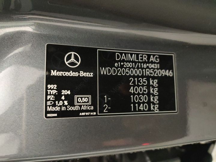 Photo 17 VIN: WDD2050001R520946 - MERCEDES-BENZ C-KLASSE FL'18 