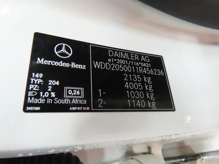 Photo 12 VIN: WDD2050011R456236 - MERCEDES-BENZ C 