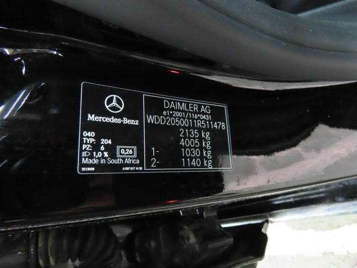 Photo 12 VIN: WDD2050011R511478 - MERCEDES-BENZ C 