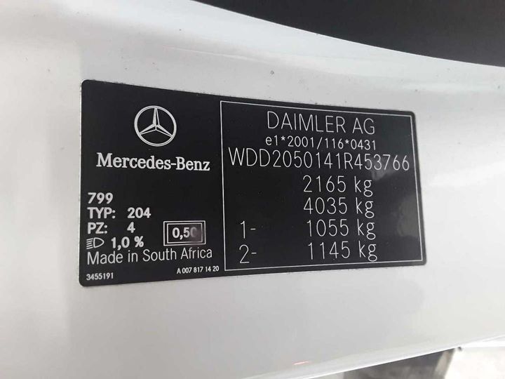 Photo 12 VIN: WDD2050141R453766 - MERCEDES-BENZ C 220 D 9G-TRONIC 