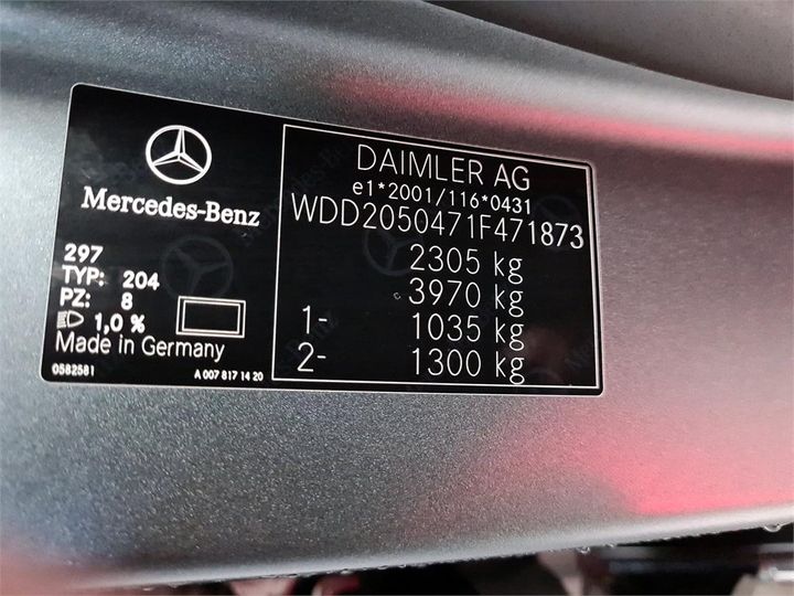 Photo 8 VIN: WDD2050471F471873 - MERCEDES-BENZ C350 