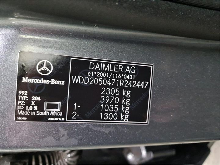 Photo 8 VIN: WDD2050471R242447 - MERCEDES-BENZ C350 