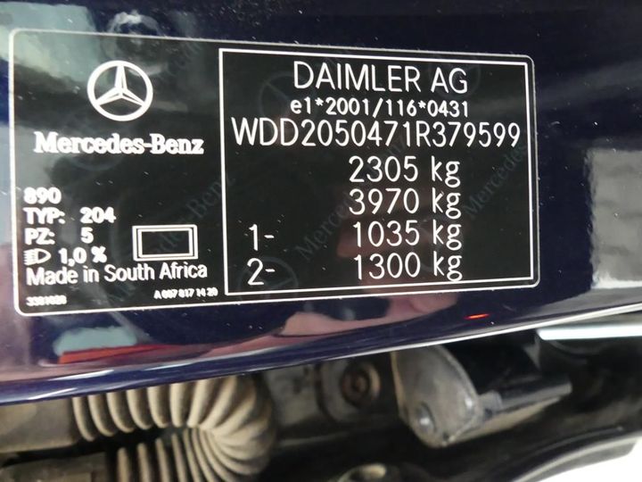 Photo 6 VIN: WDD2050471R379599 - MERCEDES-BENZ C 