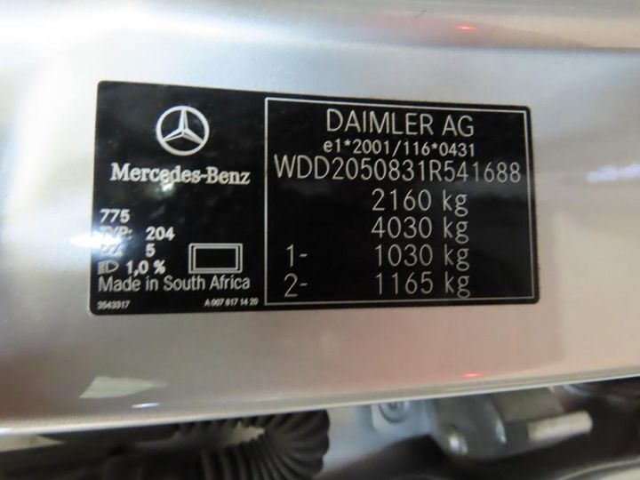 Photo 11 VIN: WDD2050831R541688 - MERCEDES-BENZ C 