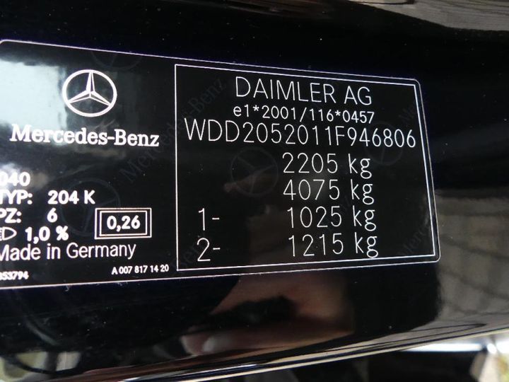 Photo 12 VIN: WDD2052011F946806 - MERCEDES-BENZ C 200D 