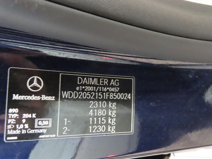 Photo 12 VIN: WDD2052151F850024 - MERCEDES-BENZ C 