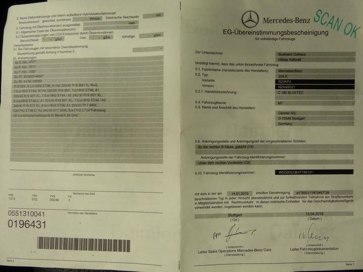 Photo 12 VIN: WDD2052361F195121 - MERCEDES-BENZ C BREAK 