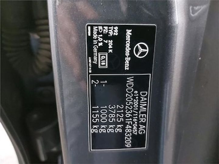 Photo 11 VIN: WDD2052361F483209 - MERCEDES-BENZ CLASSE C BREAK DIESEL (S205) 