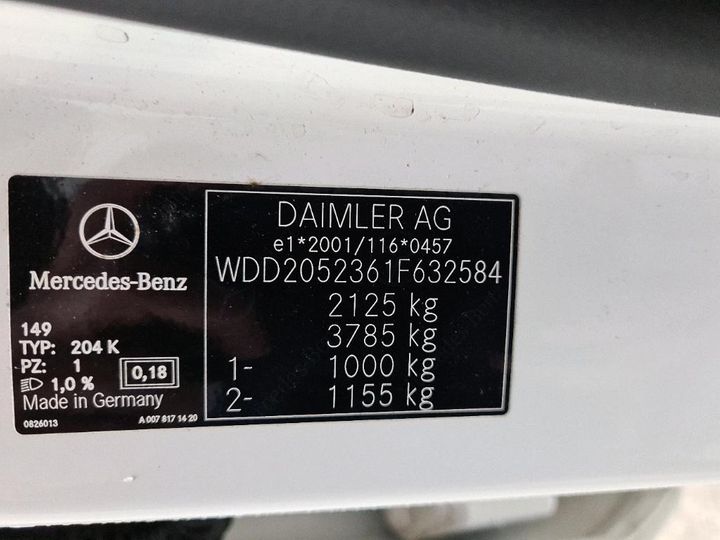 Photo 8 VIN: WDD2052361F632584 - MERCEDES-BENZ C180 