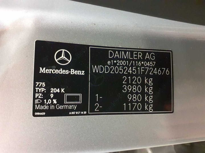 Photo 12 VIN: WDD2052451F724676 - MERCEDES-BENZ C 250 T 9G-TRONIC 