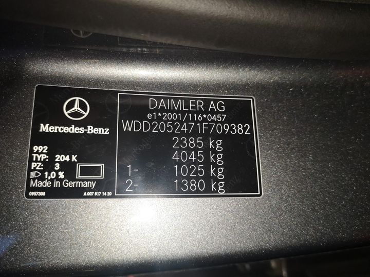 Photo 8 VIN: WDD2052471F709382 - MERCEDES-BENZ CLASSE C BREAK 