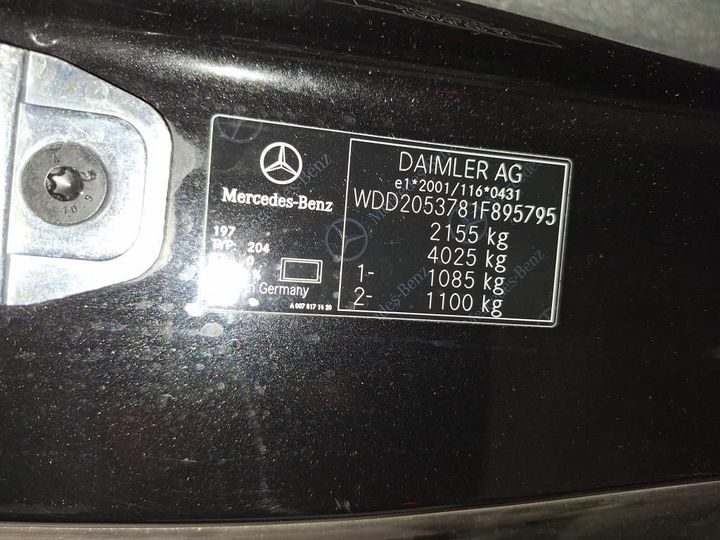 Photo 2 VIN: WDD2053781F895795 - MERCEDES-BENZ C COUPE 