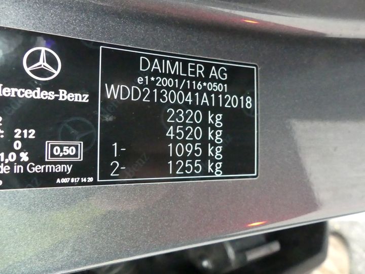 Photo 5 VIN: WDD2130041A112018 - MERCEDES-BENZ E-KLASSE 