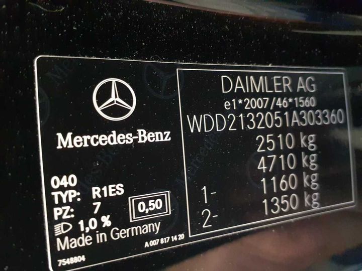 Photo 13 VIN: WDD2132051A303360 - MERCEDES-BENZ E 220 D 4MATIC T 