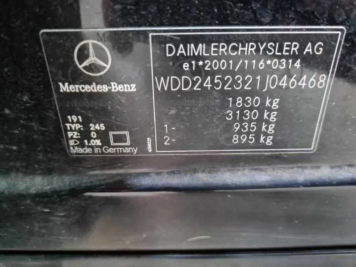 Photo 20 VIN: WDD2452321J046468 - MERCEDES-BENZ B-KLASSE 