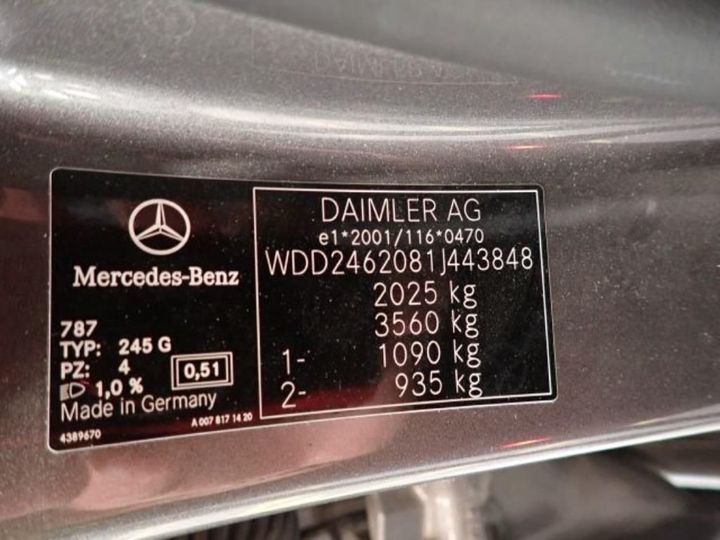 Photo 17 VIN: WDD2462081J443848 - MERCEDES-BENZ CLASSE B 