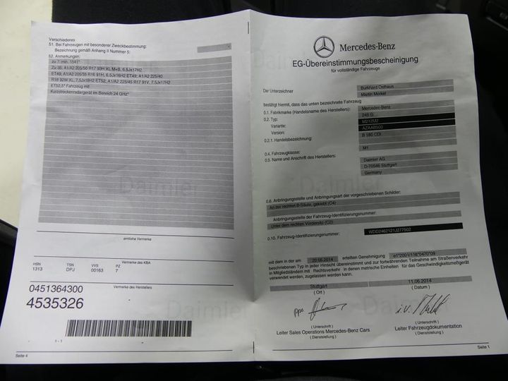 Photo 11 VIN: WDD2462121J277502 - MERCEDES-BENZ B 