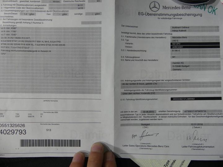 Photo 11 VIN: WDD2462121J389462 - MERCEDES-BENZ B 