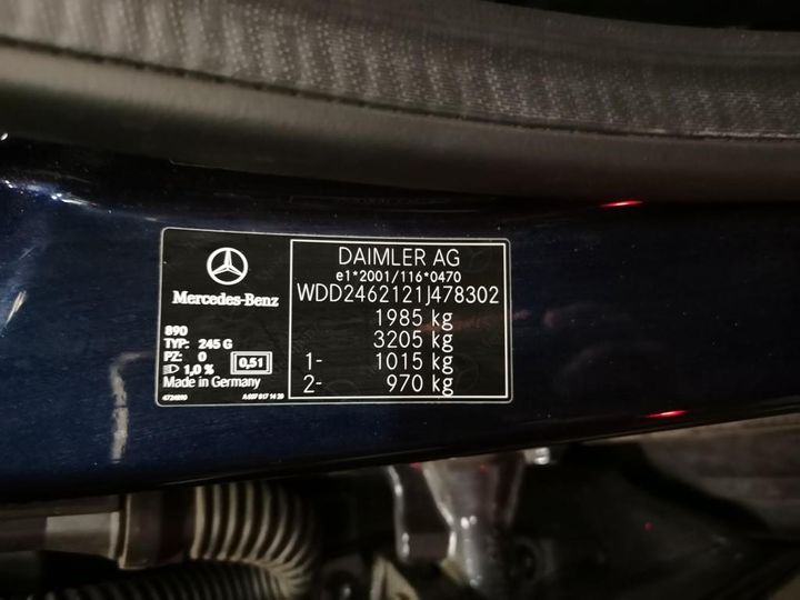 Photo 8 VIN: WDD2462121J478302 - MERCEDES-BENZ CLASSE B 