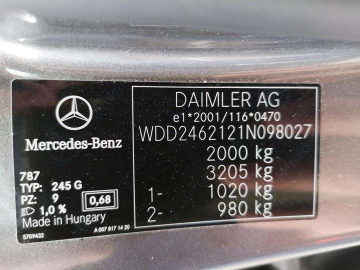 Photo 8 VIN: WDD2462121N098027 - MERCEDES-BENZ CLASSE B 