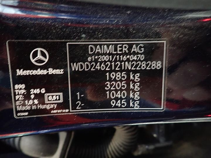 Photo 11 VIN: WDD2462121N228288 - MERCEDES-BENZ CLASSE B 