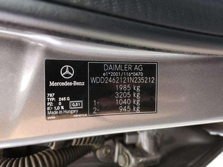 Photo 8 VIN: WDD2462121N235212 - MERCEDES-BENZ CLASSE B 