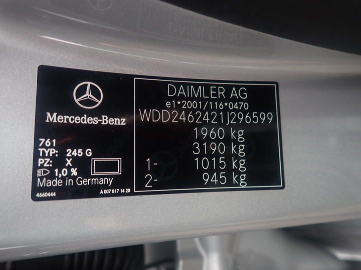 Photo 21 VIN: WDD2462421J296599 - MERCEDES-BENZ B180 MPV 