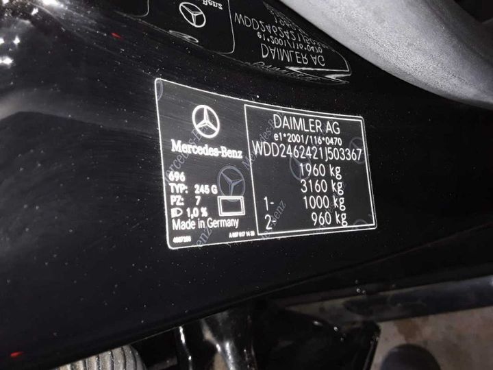 Photo 20 VIN: WDD2462421J503367 - MERCEDES-BENZ B 180 