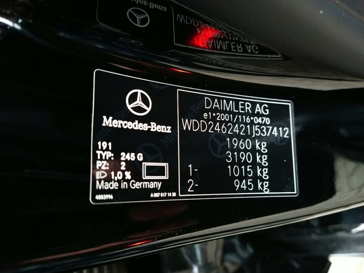 Photo 25 VIN: WDD2462421J537412 - MERCEDES-BENZ B-KLASSE 