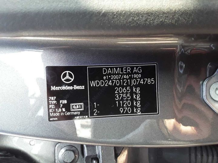 Photo 14 VIN: WDD2470121J074785 - MERCEDES-BENZ B 200D 