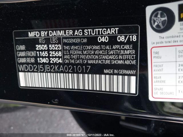 Photo 8 VIN: WDD2J5JB2KA021017 - MERCEDES-BENZ CLS 450 