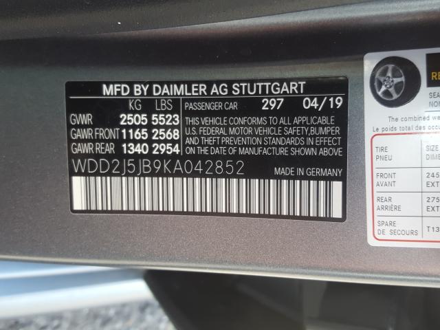 Photo 9 VIN: WDD2J5JB9KA042852 - MERCEDES-BENZ CLS 450 