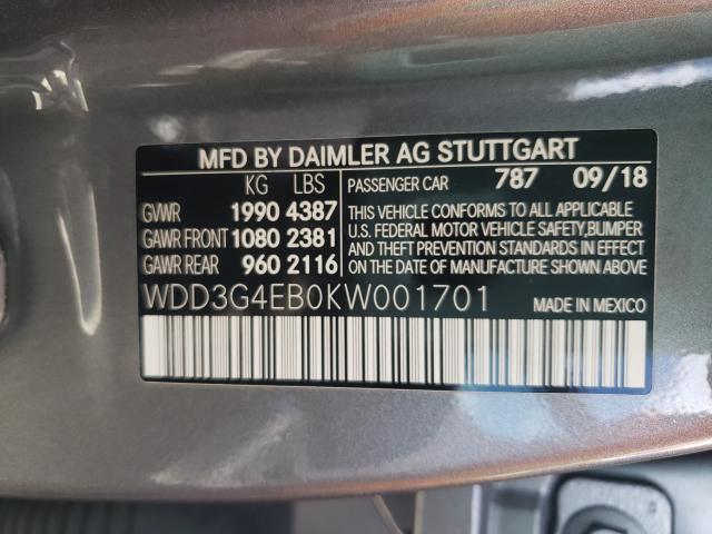 Photo 9 VIN: WDD3G4EB0KW001701 - MERCEDES-BENZ A 220 