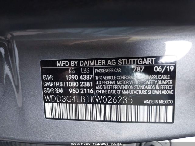 Photo 8 VIN: WDD3G4EB1KW026235 - MERCEDES-BENZ A 220 