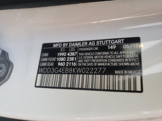 Photo 9 VIN: WDD3G4EB8KW022277 - MERCEDES-BENZ A 220 4MAT 