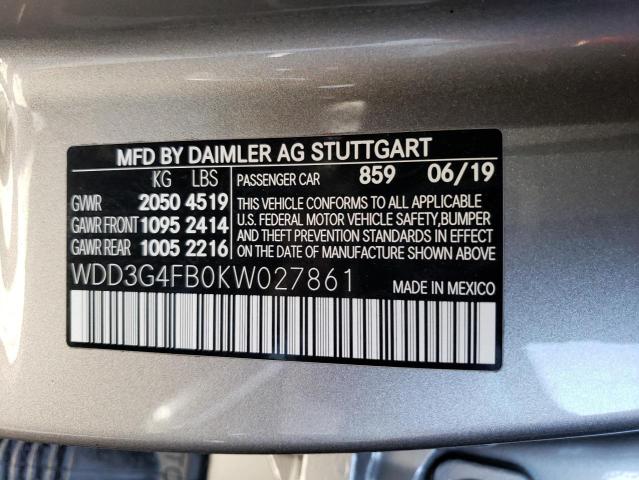 Photo 11 VIN: WDD3G4FB0KW027861 - MERCEDES-BENZ A 220 4MAT 