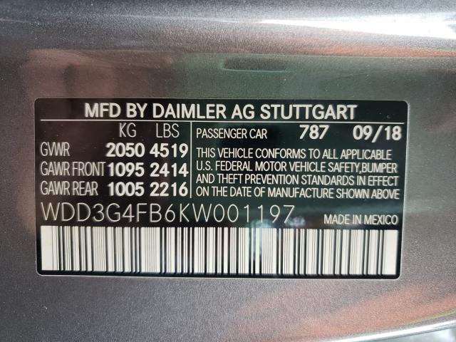 Photo 9 VIN: WDD3G4FB6KW001197 - MERCEDES-BENZ A 220 4MAT 