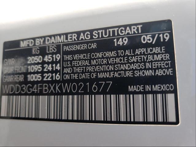 Photo 9 VIN: WDD3G4FBXKW021677 - MERCEDES-BENZ A 220 4MAT 