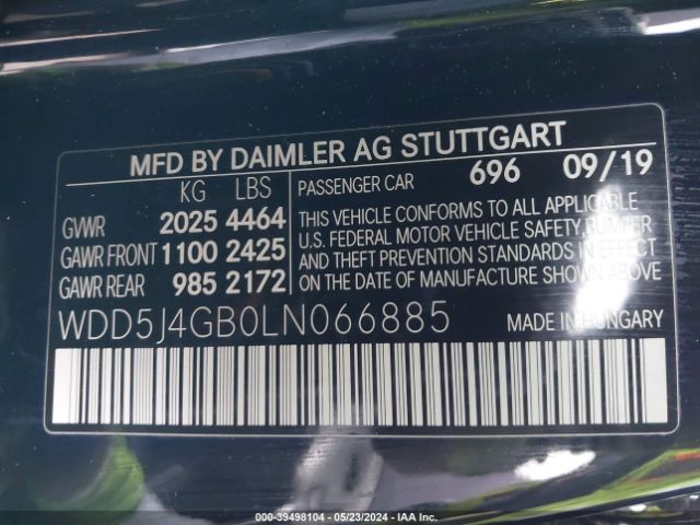 Photo 8 VIN: WDD5J4GB0LN066885 - MERCEDES-BENZ CLA 250 